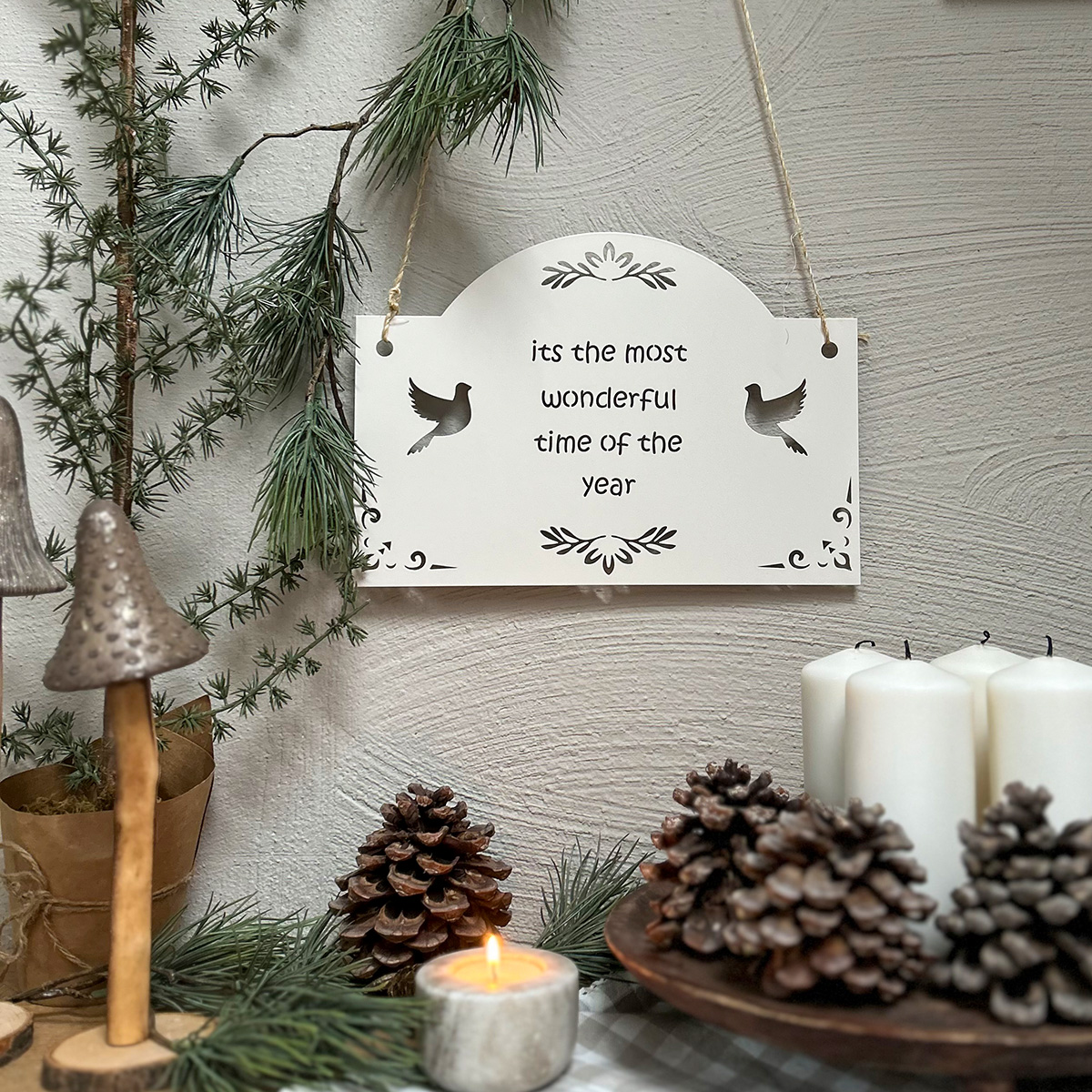 Weihnachtsschild "It's the most wonderful time of the year"