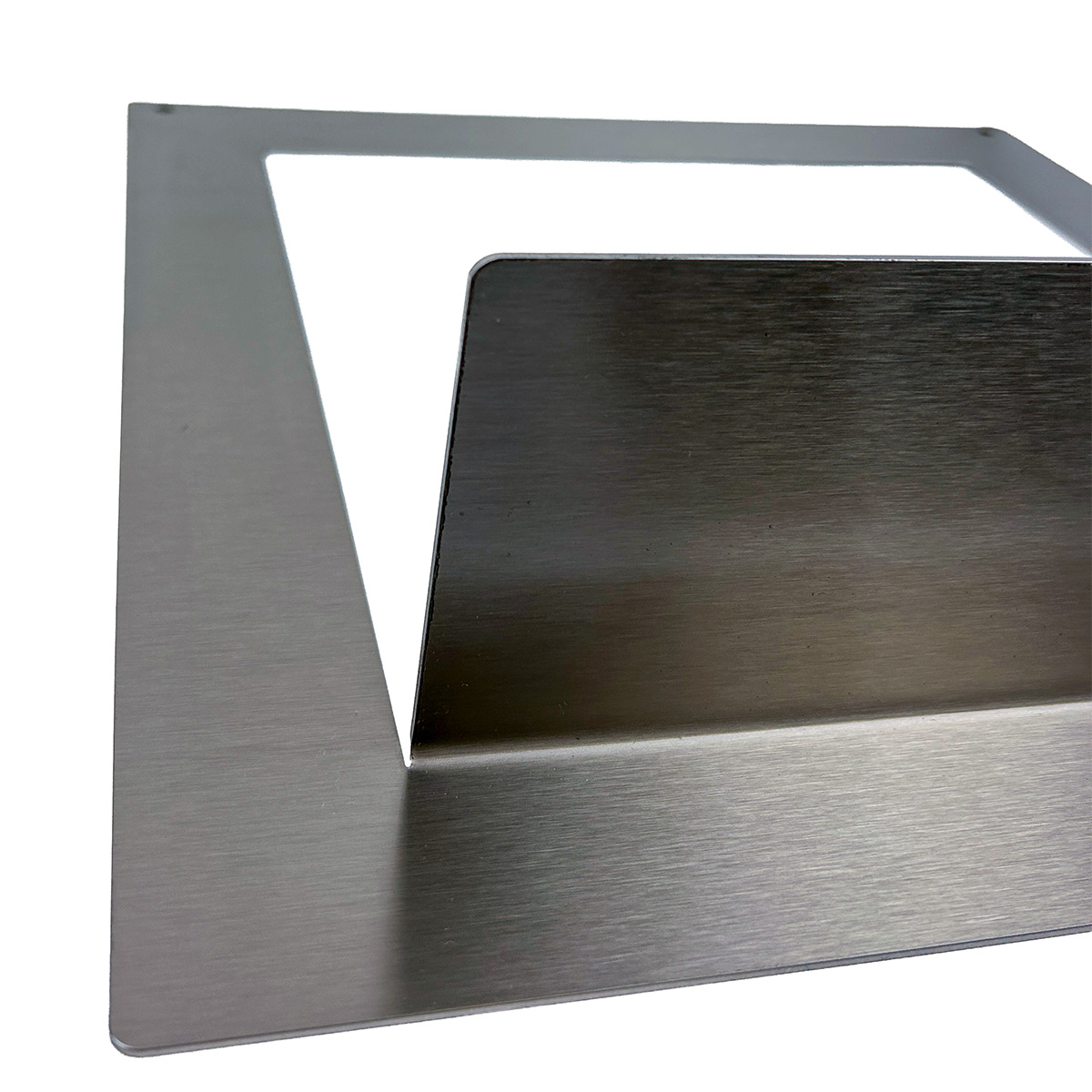 Wandregal Cube Single L aus Edelstahl