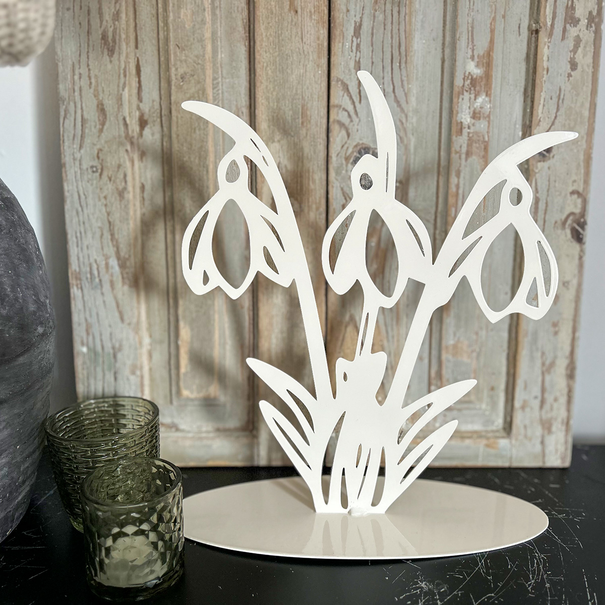 Metallblume groß "Schlüsselblume" in 4 verschiedenen Farbvarianten