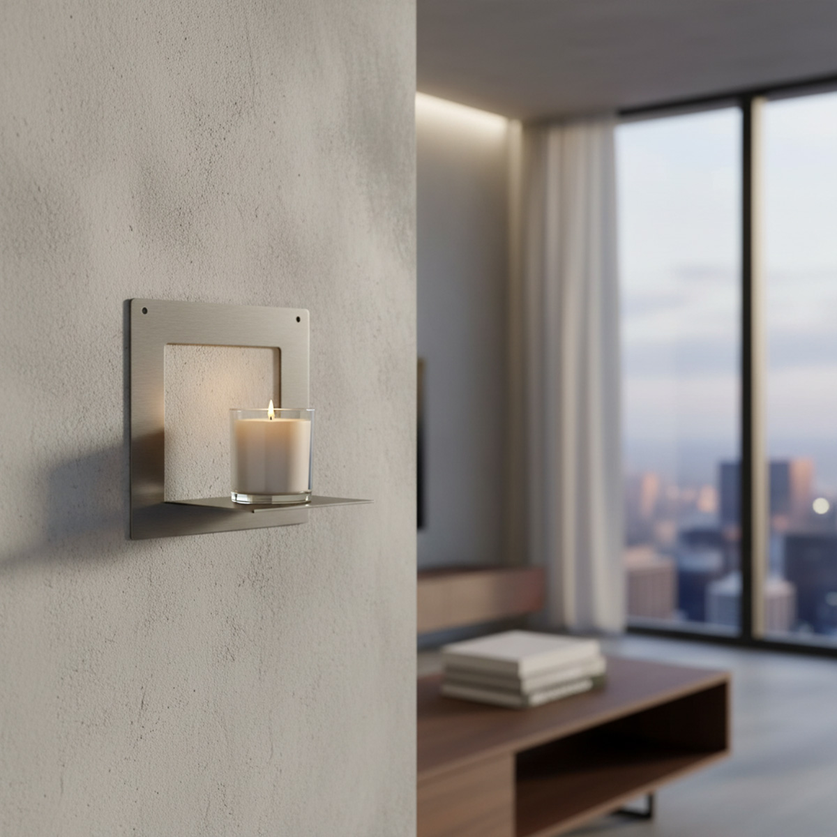 Wandregal Cube Single S Edelstahl