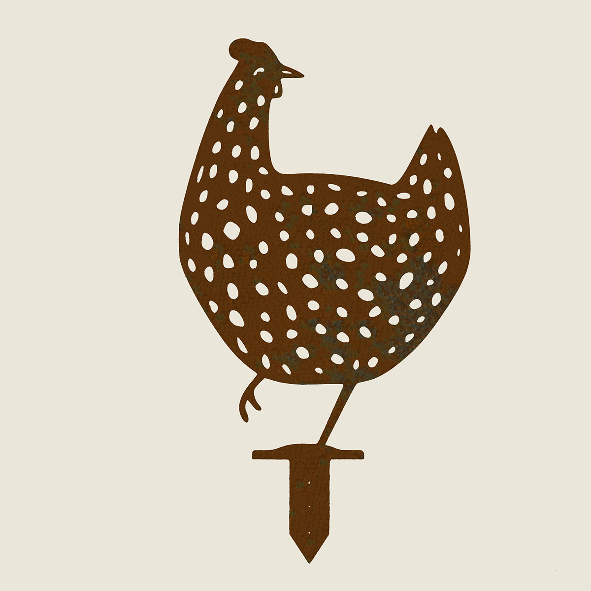 Huhn aus Edelrost Variante 3