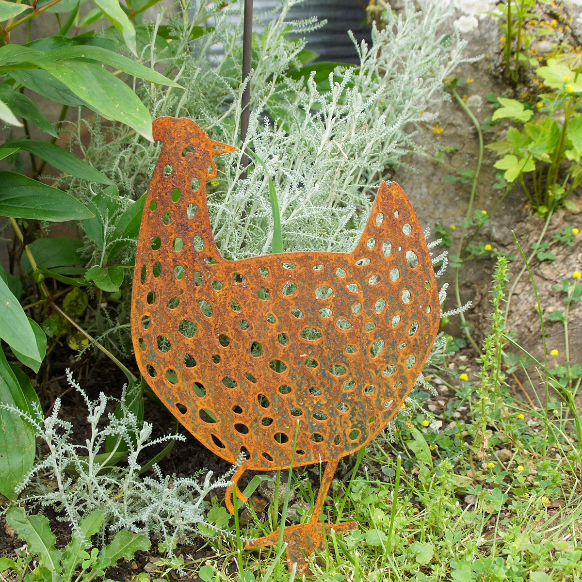 Huhn aus Edelrost Variante 3