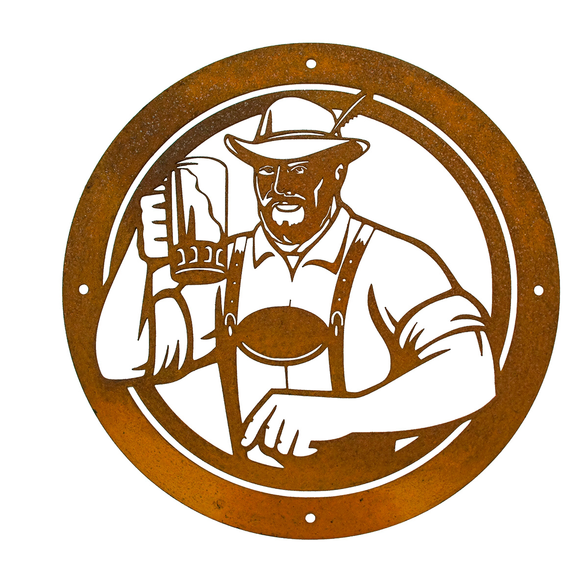 Metallschild "Biertrinker"
