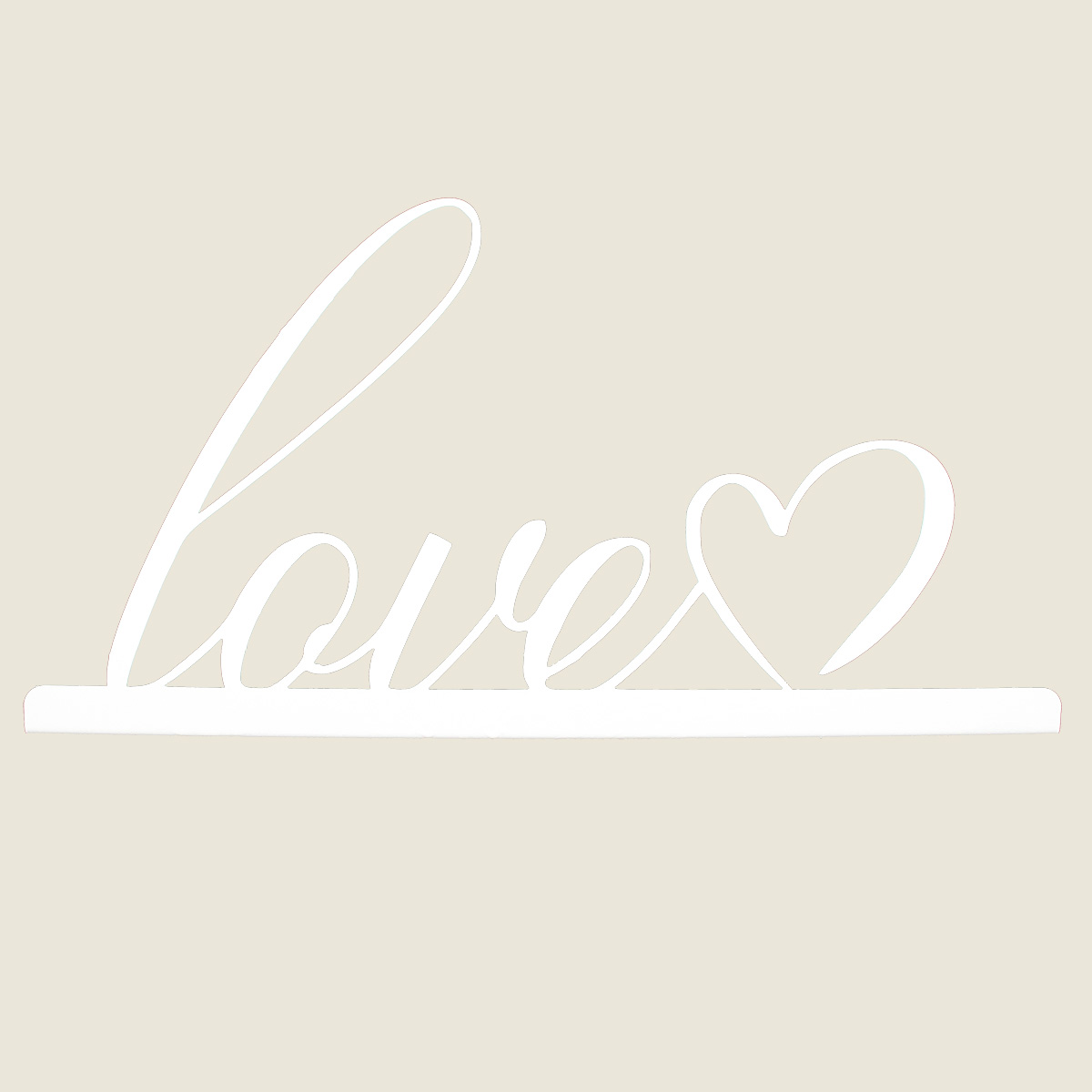 Schriftzug "Love" zum Aufstellen Weiß