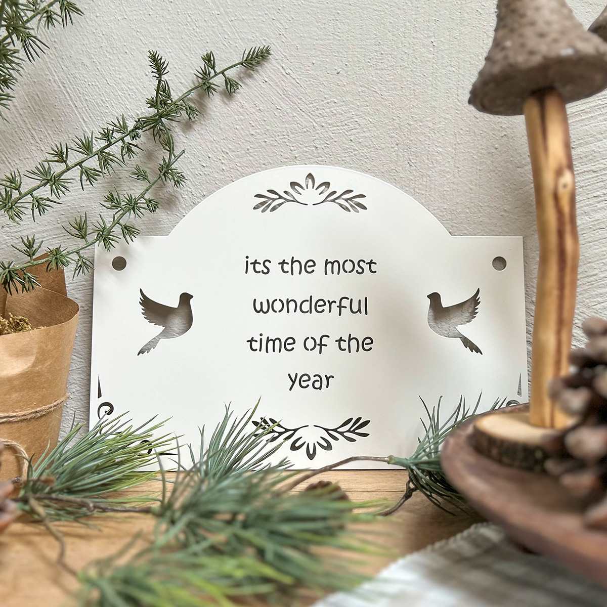 Weihnachtsschild "It's the most wonderful time of the year"