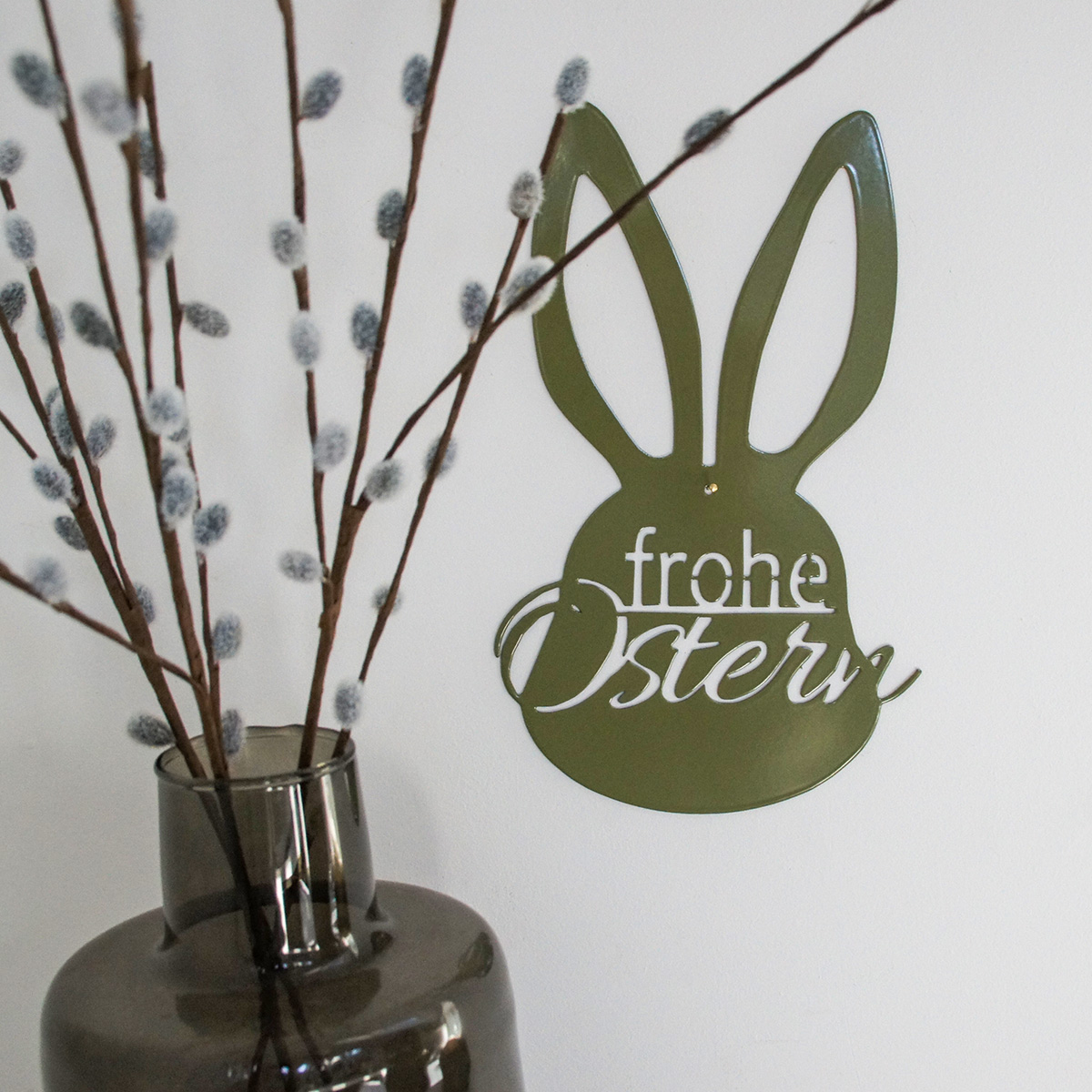 Wanddekoration "Frohe Ostern" in 3 verschiedenen Farben