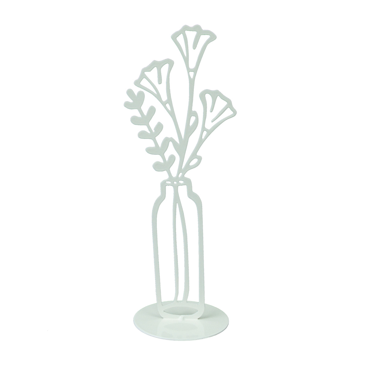 Blumenvase mit Nelken aus Metall in 4 Farben