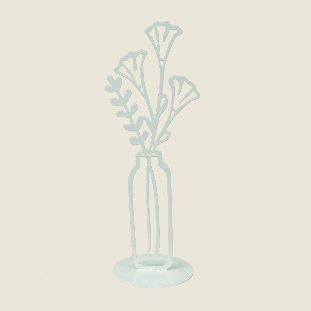 Blumenvase mit Nelken aus Metall in 4 Farben