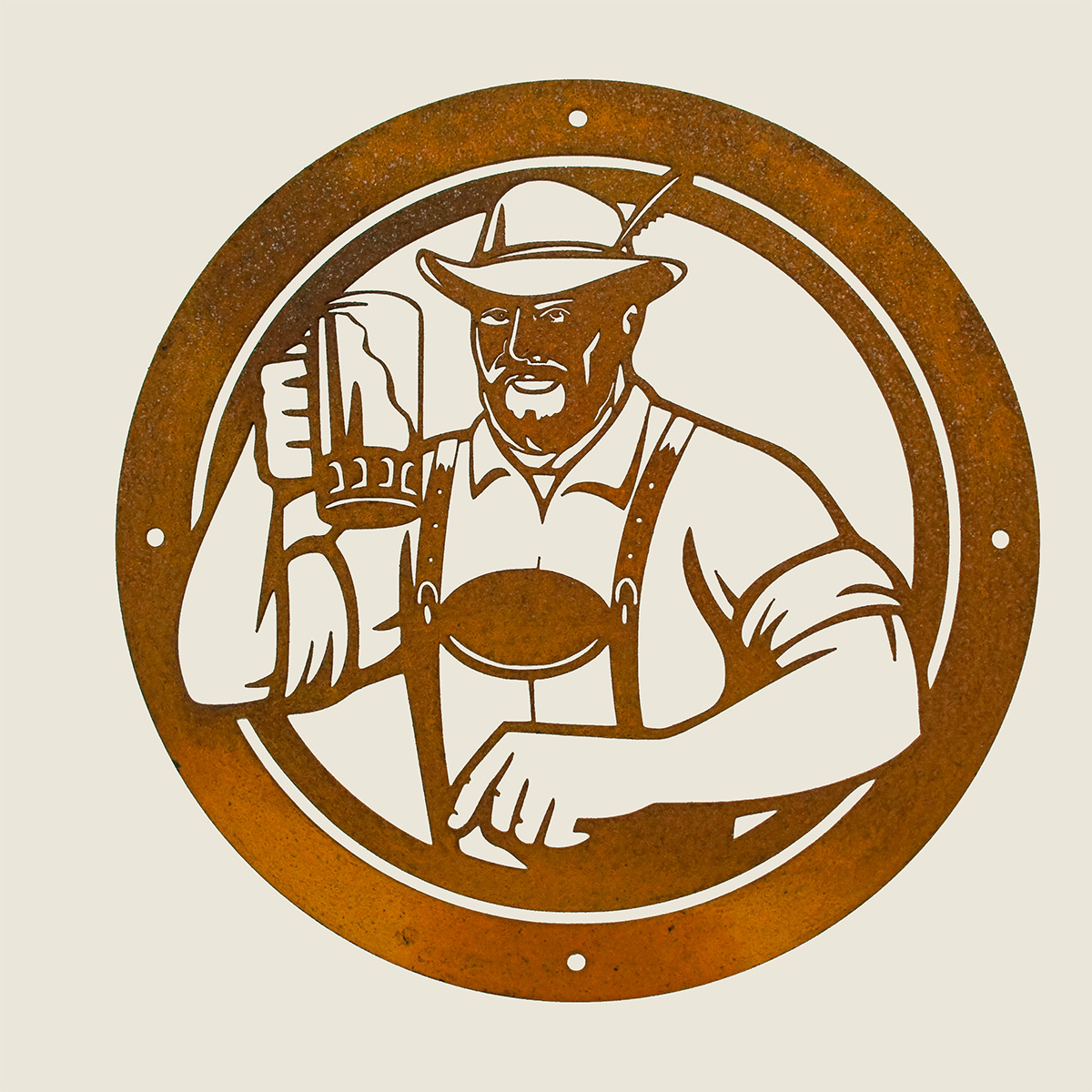 Metallschild "Biertrinker"