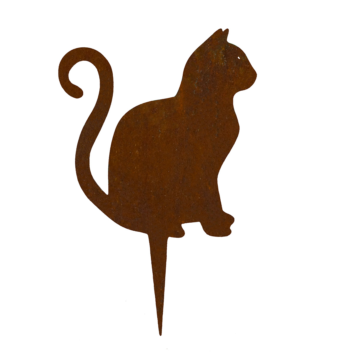Sitzende Katze aus Edelrost