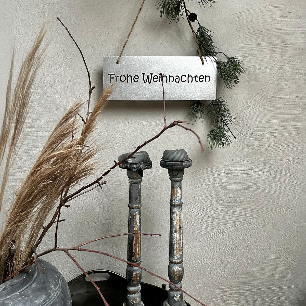 Schild Frohe Weihnachten