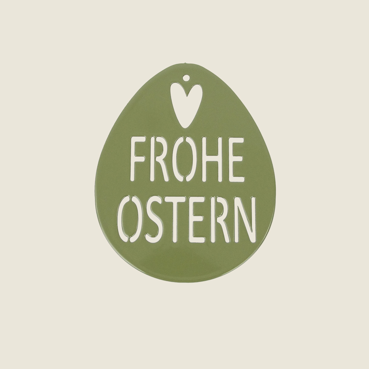 Osteranhänger "Osterei Frohe Ostern" in 3 verschiedenen Farben