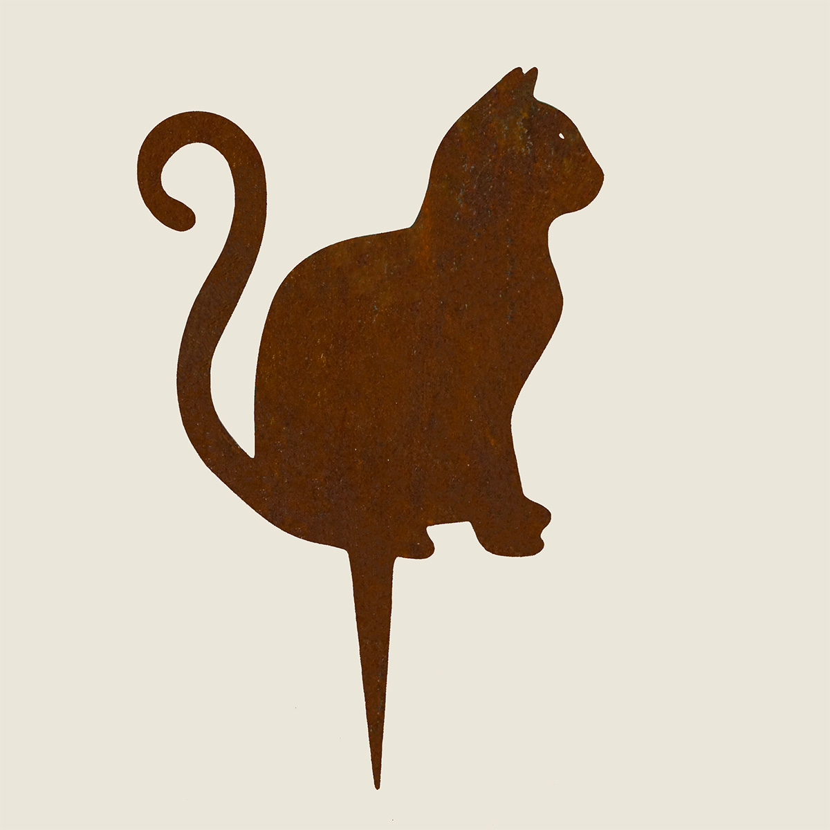 Sitzende Katze aus Edelrost