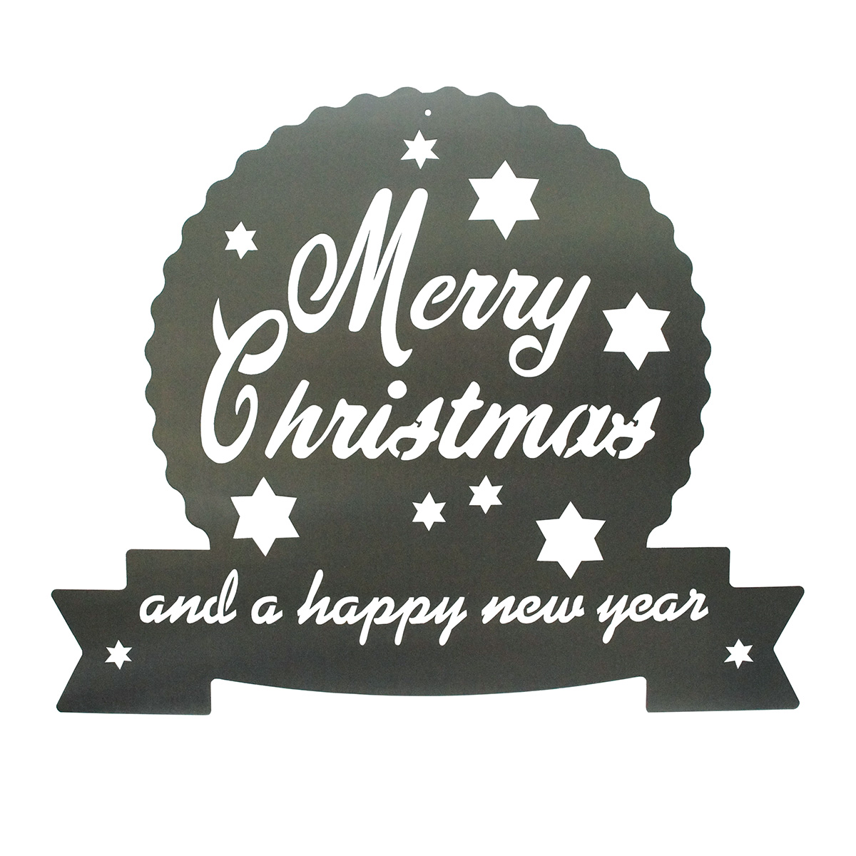 Weihnachtsbutton -weihnachtliche Wanddekoration aus Edelstahl